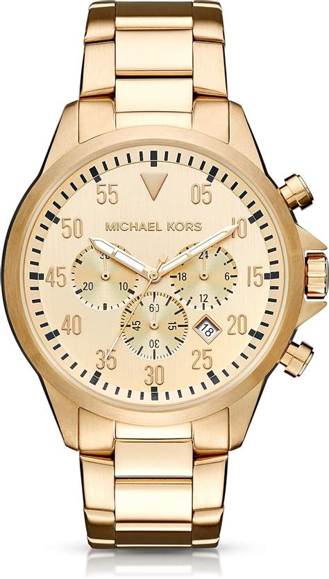 michael kors men's gage gold tone watch mk 8491|Michael Kors Men' sGage Gold.